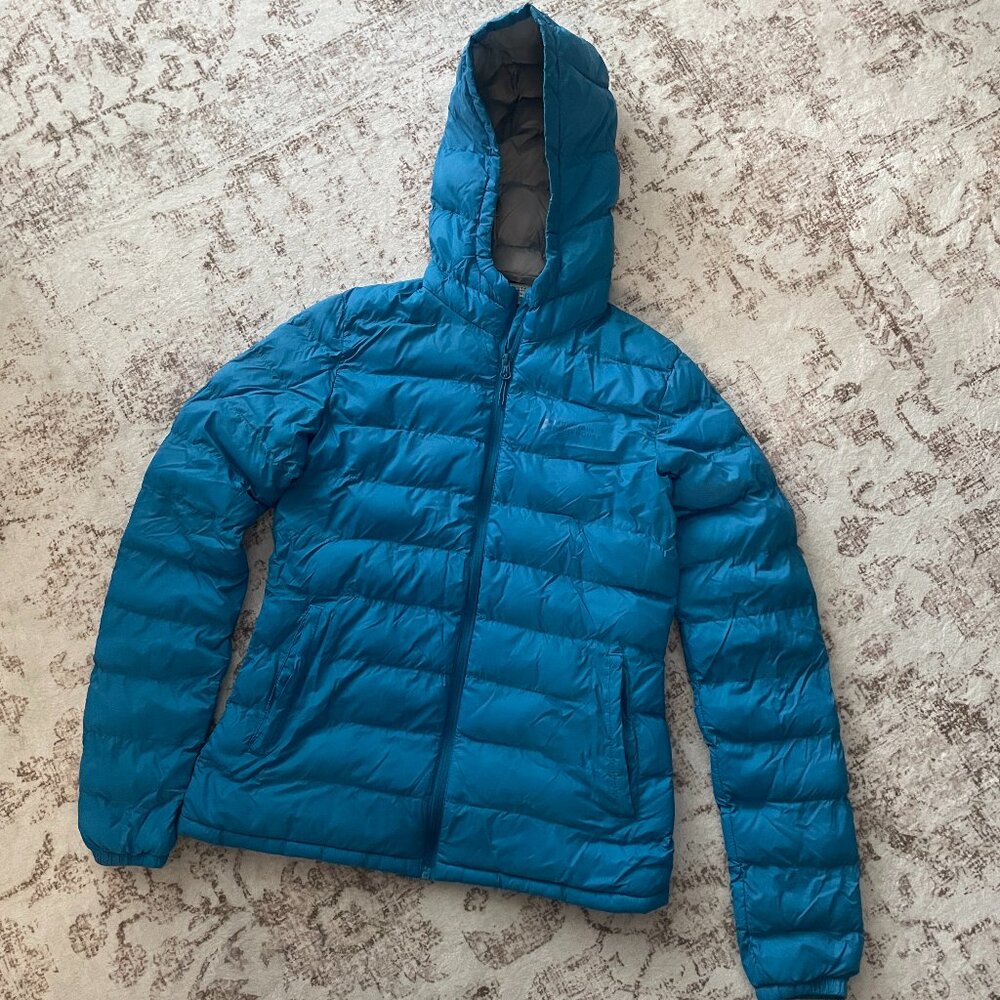 Mountain Warehouse turquoise hooded puffer jacket Women’s US 4 Lightweight